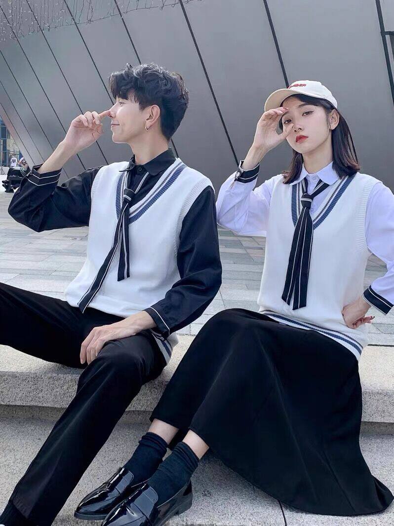 班服ins港风初高中生校服合唱服装韩版学院风运动会班服秋季套装