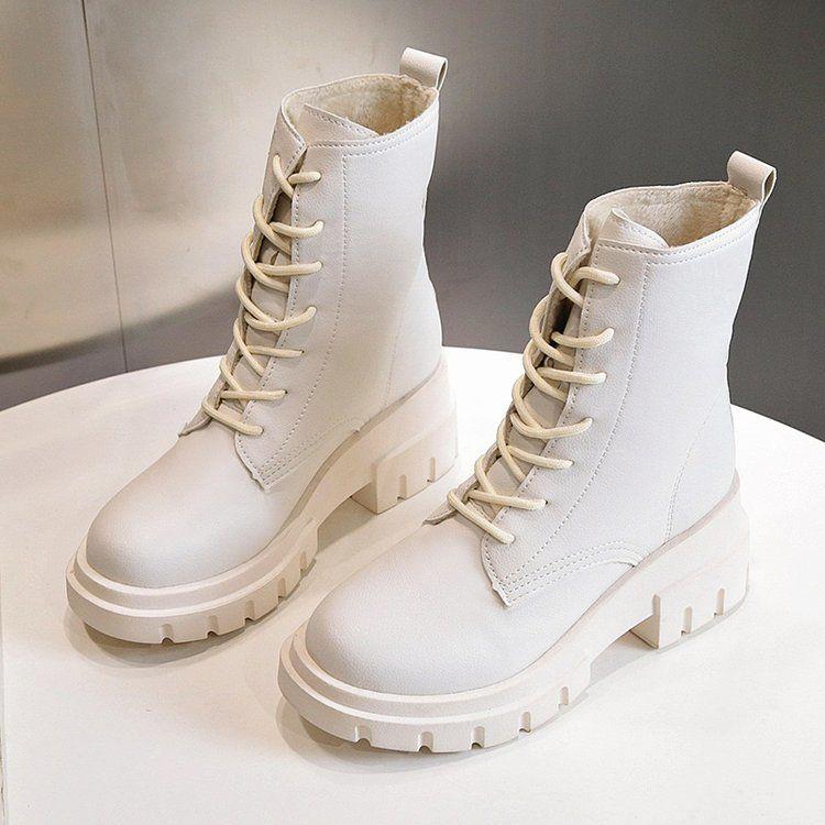 特价白色靴子女春秋短靴 百搭