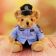 公安警察小熊公仔毛绒玩具交警小熊玩偶网红公益宣传泰迪熊布娃娃