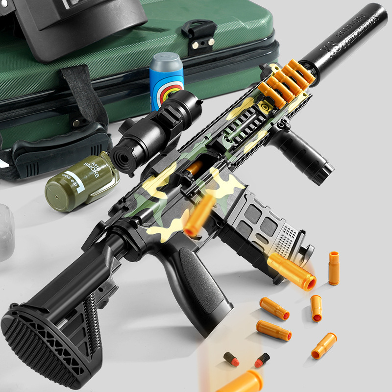 m416软弹枪抛壳玩具枪模型下供可发射游戏户外对战男孩冲锋枪皮肤