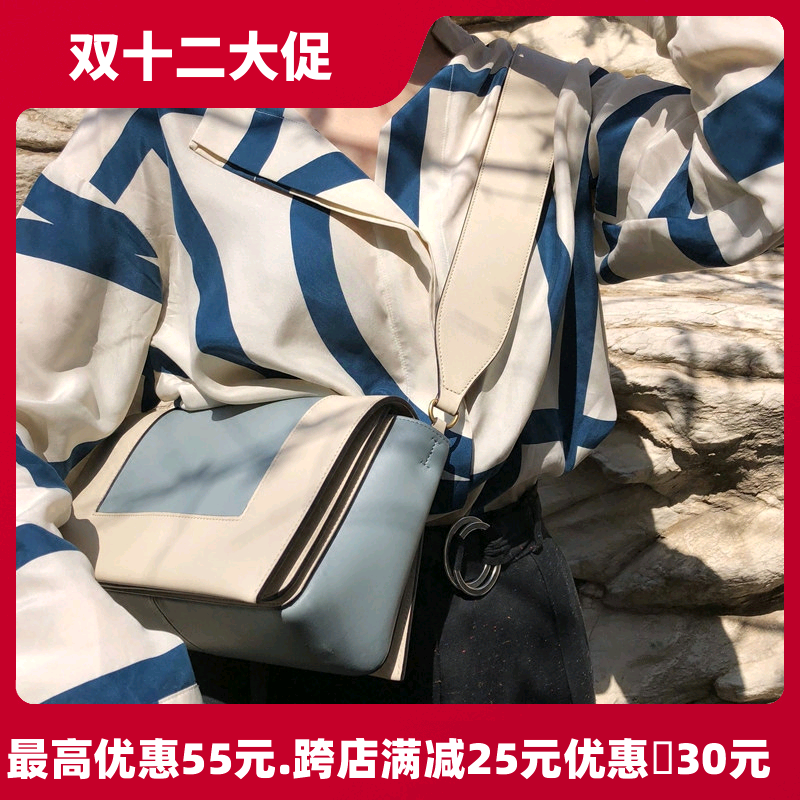 2020新款anna同款簡約撞色寬肩帶真皮女包拼色單肩斜挎小方包潮在類目 箱包皮具/熱銷女包/男包, 女士包袋中 - 來自Buy2taobao.com提供專業的淘寶代購服務