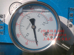 YN100BF 2.5Mpa/350Psi 全不锈钢耐震压力表 防腐压力表 上海正宝