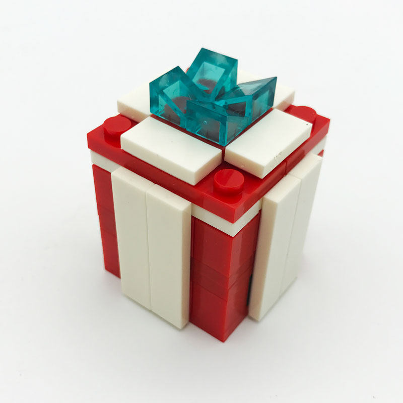 包邮 积梦堂 迷你礼品盒diy 圣诞礼物盒首饰盒moc 卖萌惊喜小颗粒拼装