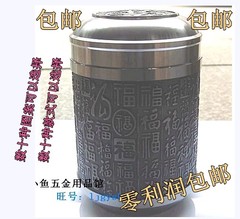 精品纯锡罐/纯锡茶叶罐/仿古-百福 中号 送木勺包邮