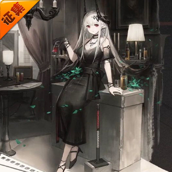 征集悠窝窝明日方舟 泥岩 黑曜石cosplay服装女日常 连衣裙 礼服