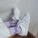 Adidas/三叶草 Superstar女子贝壳头板鞋白紫低帮休闲小白鞋