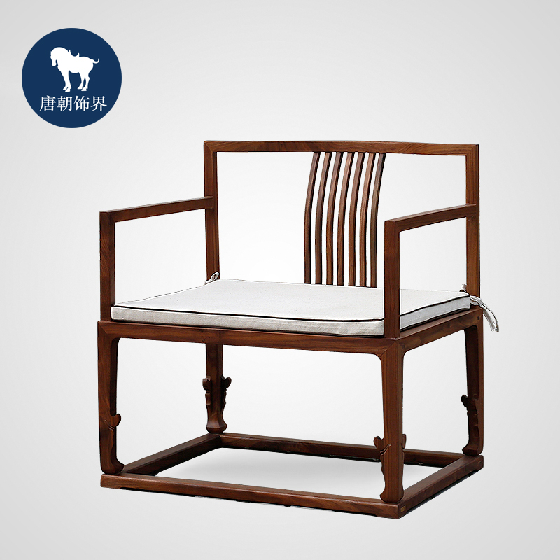 唐朝饰界 新中式禅茶家具 唐式梳背矮禅椅 茶椅 禅椅 矮官帽椅