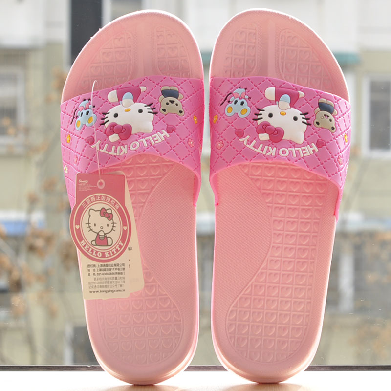 Disney kt Cat adult slippers Hellokitty summer lady Bath slippers Antiskid slippersin the Home Fabric , Home slippers/Mules/Cotton mop/Home shoes category - from Buy2taobao.com to provide professional Taobao agent buy service