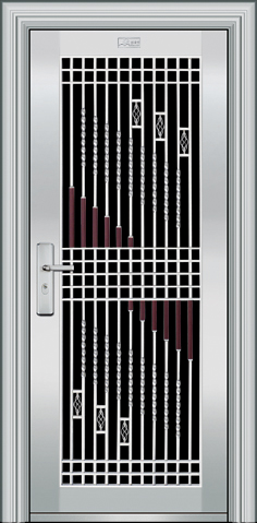 定制304不锈钢门不锈钢防盗门进户门入户花枝玻璃门阳台门大门