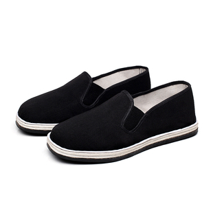 手工刻底黑色民工劳保布鞋千层底军单布板鞋老北京系列布鞋男