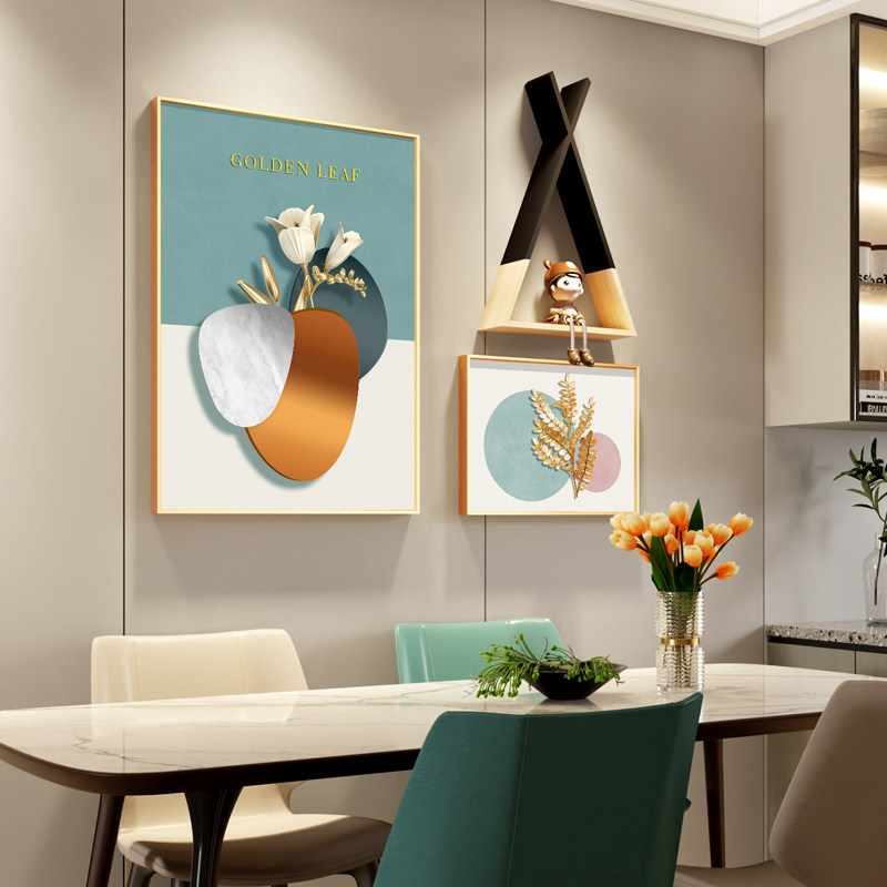 淘宝￥198折后价￥99客厅沙发背景墙挂画网红餐厅墙壁画现代轻奢风