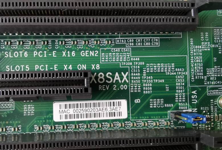 原装超微 X8SAX 工作站主板 2条PCI-X REV: 2.0版本1366针X58