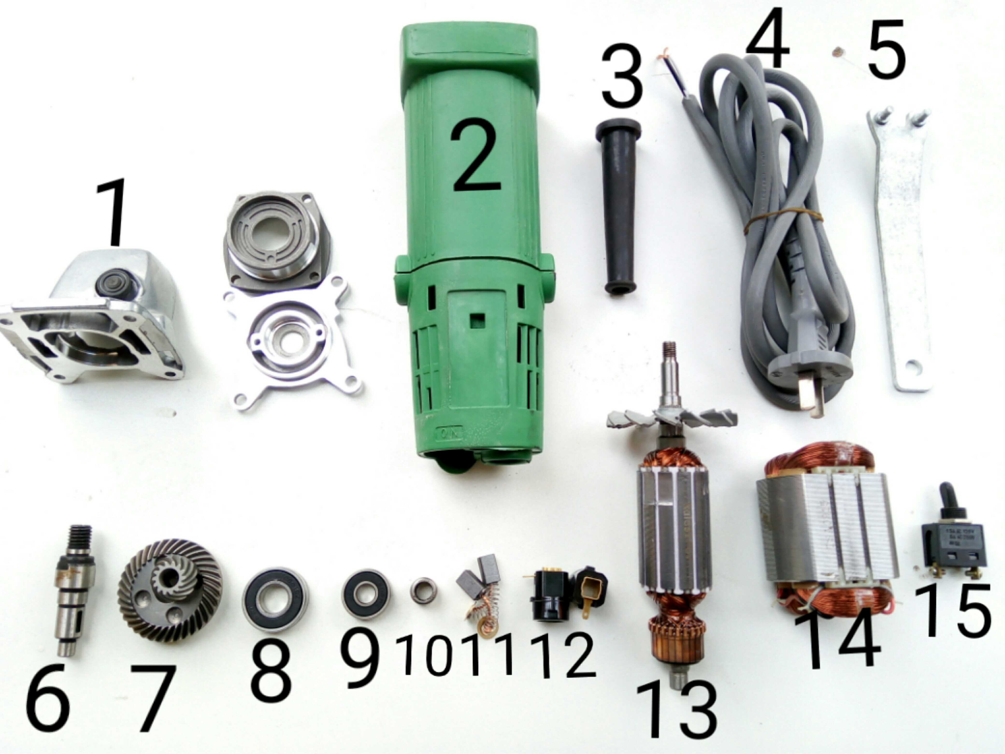 适配日立100角磨机配件 日立g10sf3磨机转子定子机壳开关齿轮轴承