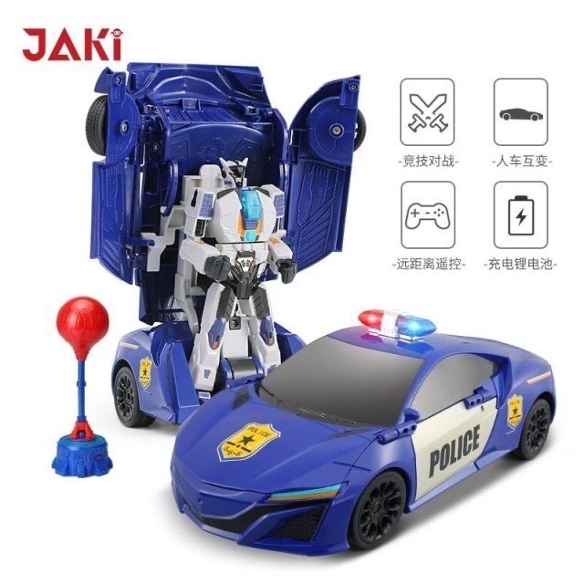 佳奇遥控一键变形车汽车高端玩具儿童机器人男孩女孩变身礼物