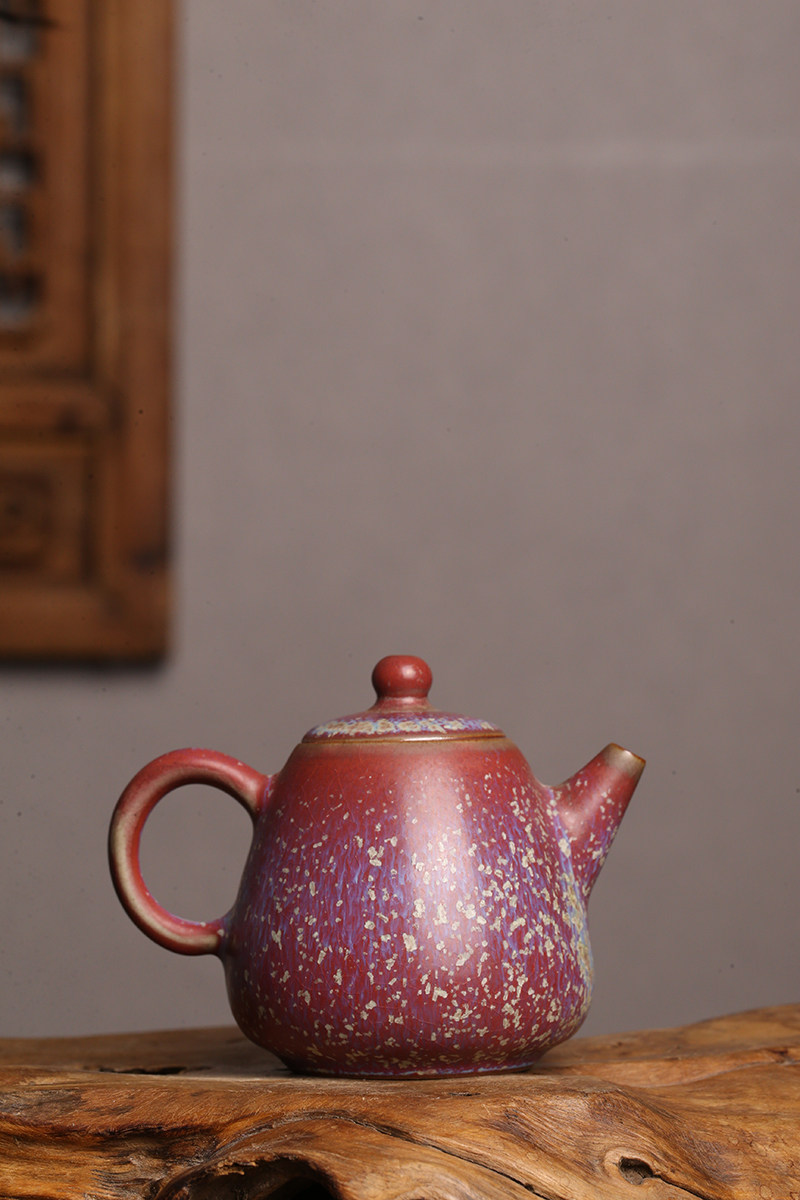 茶壶神垕红紫功夫钧瓷禹州碳烧吉利手工任晓飞茶道