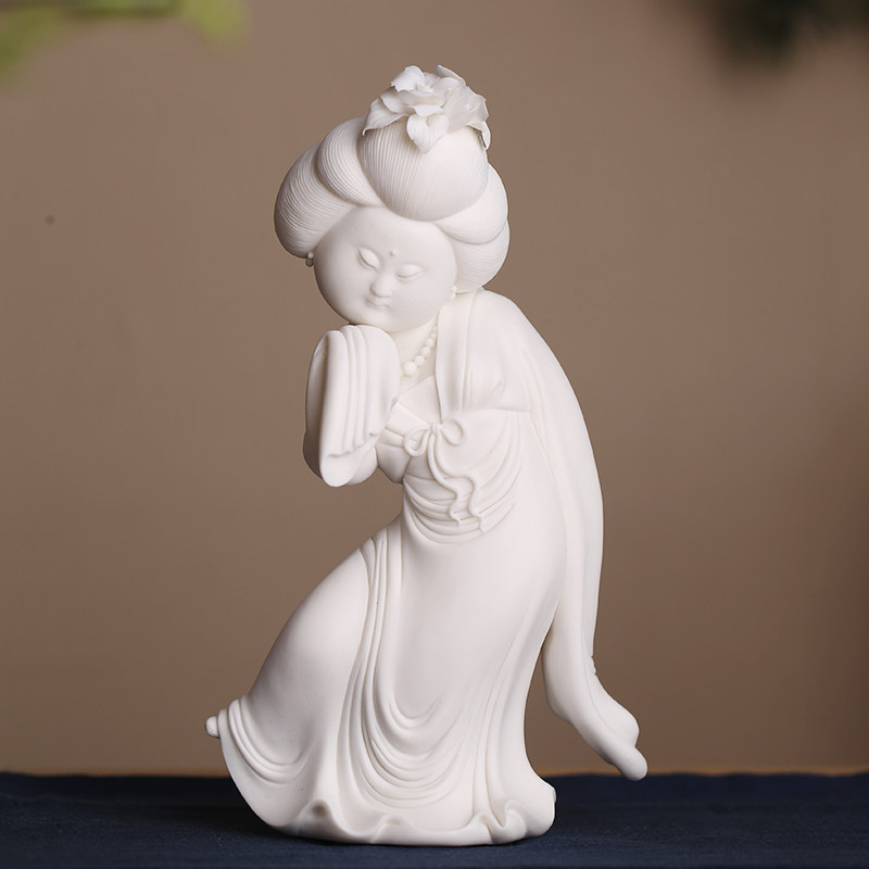 郑清海唐韵摆件瓷雕仕女传统工艺中式古典复古高档陶器雕塑桌面