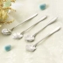 Muỗng cà phê bằng thép không gỉ Phong cách Nhật Bản Cherry Spoon Rose Spoon Bellflower Spoon Cosmos Spoon Stir Spoon Ice Cream Spoon - Cà phê