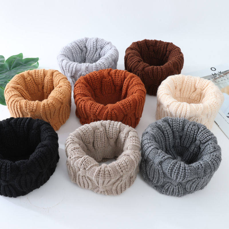 秋冬季羊绒脖套男女加厚套头羊毛针织护颈椎假高领假领子毛线围脖