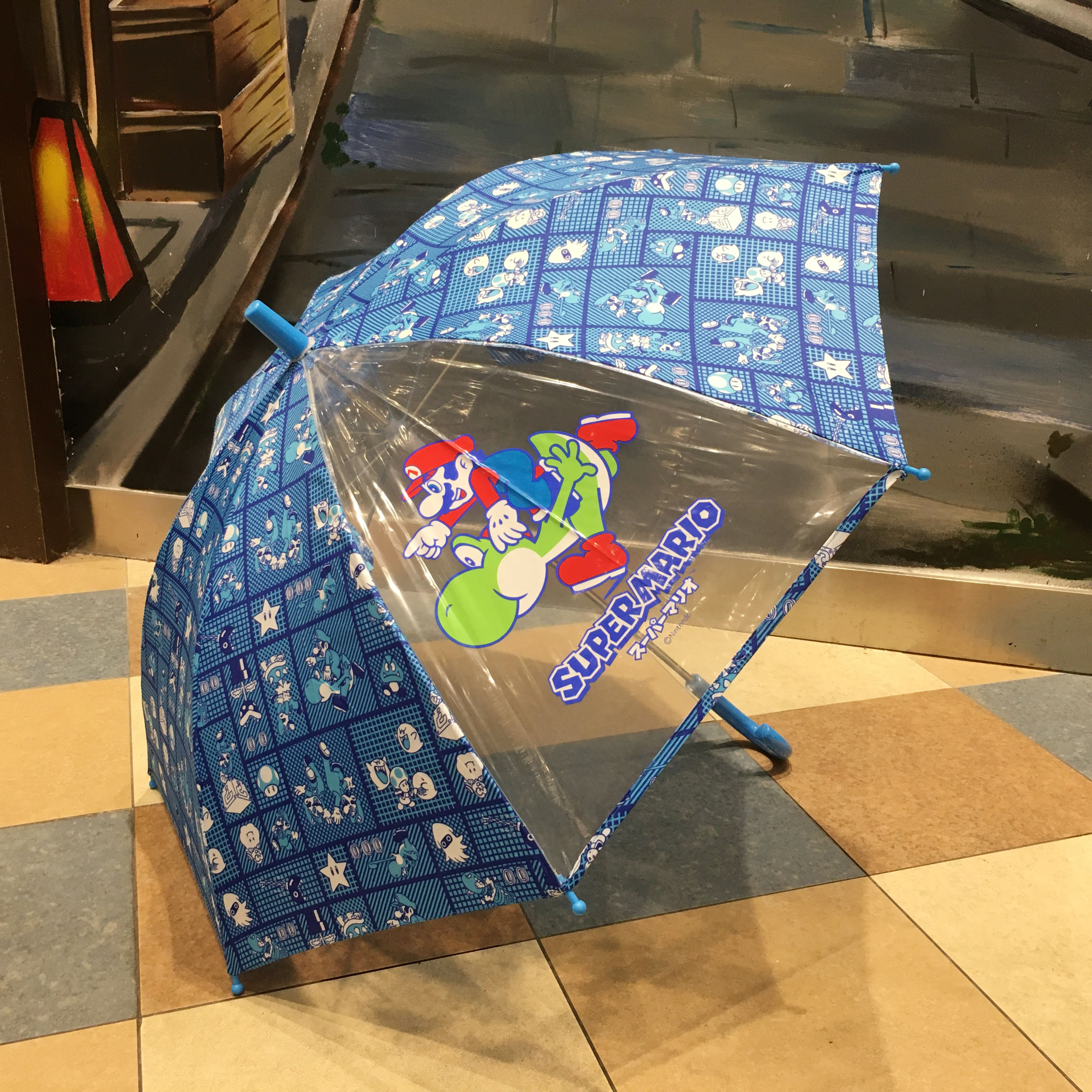 超级玛丽款，质量一级棒，不锈钢钢伞骨，可抗强风，日本小孩雨伞