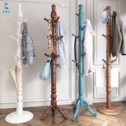 Solid wood coat rack bedroom floor hanger household single rod clothes rack modern minimalist living room vertical bag rack