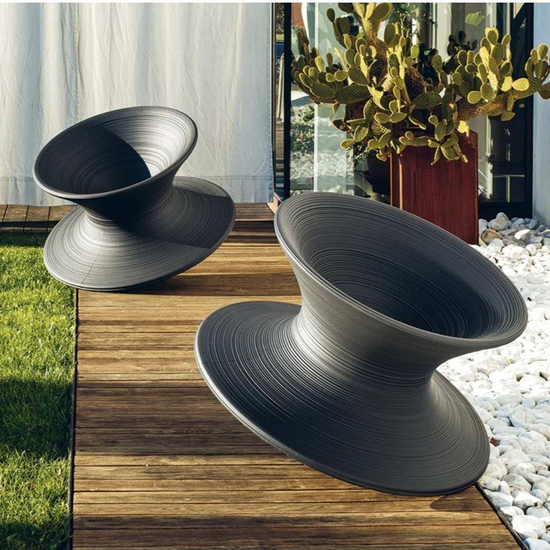 网红创意玻璃钢陀螺椅360度旋转休闲不倒翁儿童游乐园商城户外椅