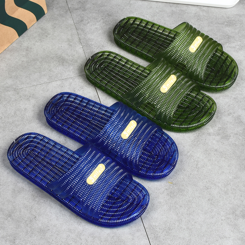 夏季男士水晶凉拖鞋防滑防滑浴室果冻塑胶透明复古空调沙滩拖软底