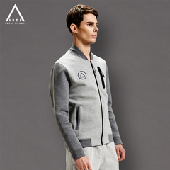 艾德克/EDCO 秋冬新款男式针织空气层外套长袖棒球衫修身夹克