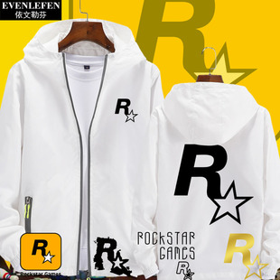 Rockstar Games游戏玩家周边R星连帽外套男女夹克帽衫休闲上衣服