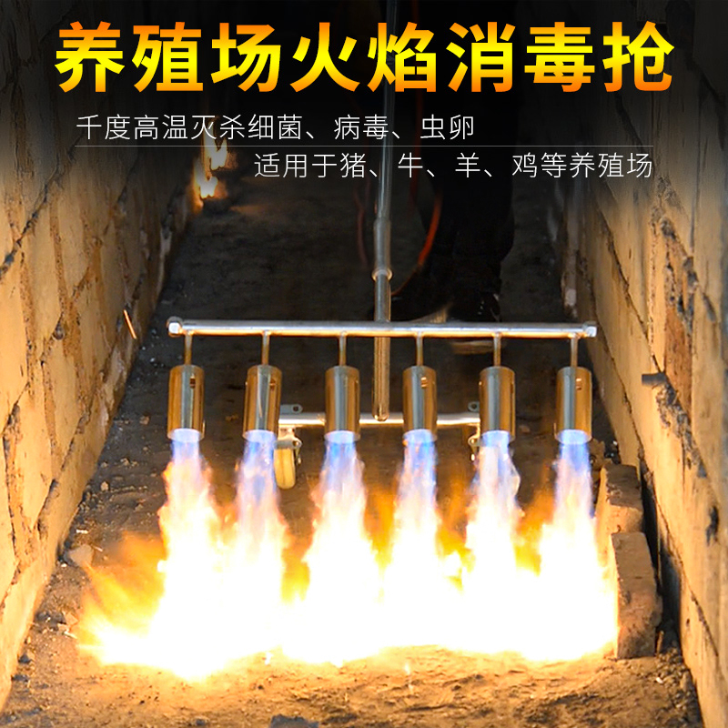 火焰喷枪消毒火枪液化气多头喷火枪烧毛养殖场猪舍猪圈喷火器枪头