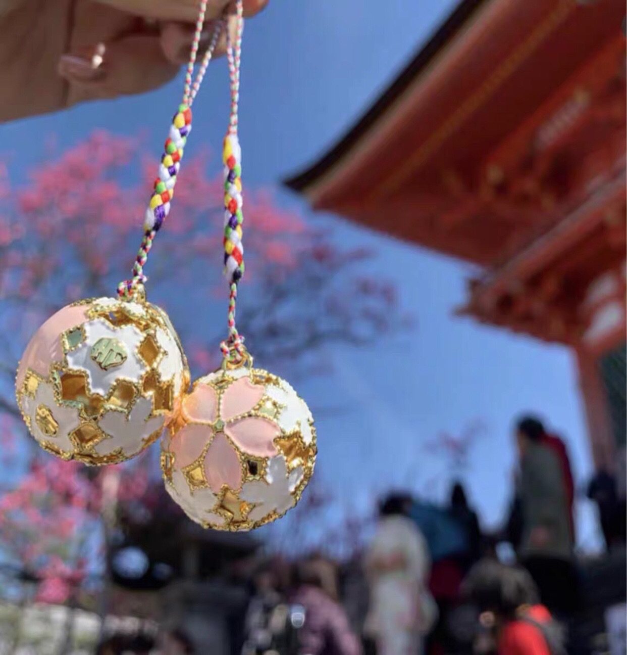 日本清水寺樱花铃铛 开运御守 樱铃