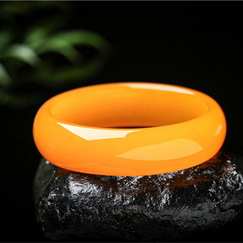 天然正品云南龙陵黄龙玉手镯女款真玉手镯带证书送礼佳品