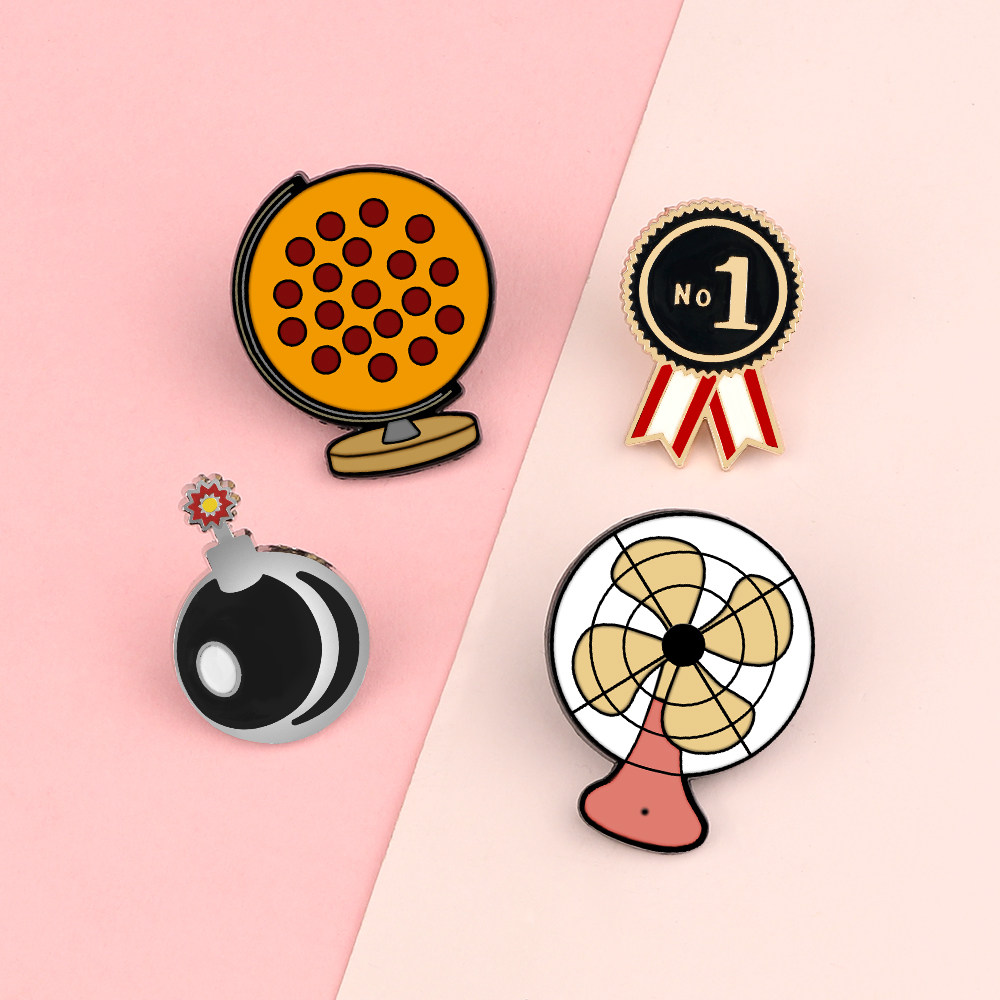 创意绿色出行地球套装胸针 趣味学生体育用品徽章 无频道电视胸章