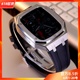 星图iwatch345678se9不锈钢ap改装壳氟橡胶蝴蝶扣苹果手表带橡树45/44/42个性全包applewatch高级感ins潮男女