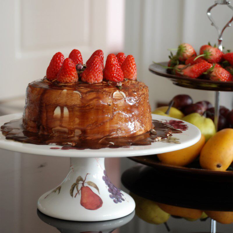 欧式餐厅家用婚庆高脚水果蛋糕托盘西式糕点甜品架客厅点心盘陶瓷