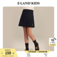eland kids衣恋童装春秋女童百褶裙学院风半身裙毕业复古短裙裙子