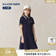 eland kids衣恋童装女童连衣裙2025年夏新品学院风运动POLO领裙子