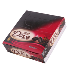 德芙香浓黑巧克力12块盒装516克  休闲便携零食