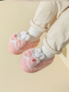 女童棉拖鞋2024年新款洋气一周半宝宝拖鞋女宝两岁室内小童棉鞋