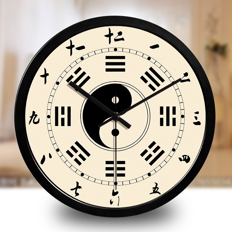 中国风八卦挂钟客厅大气镇宅辟邪时英钟创意招财壁挂个性八挂钟表
