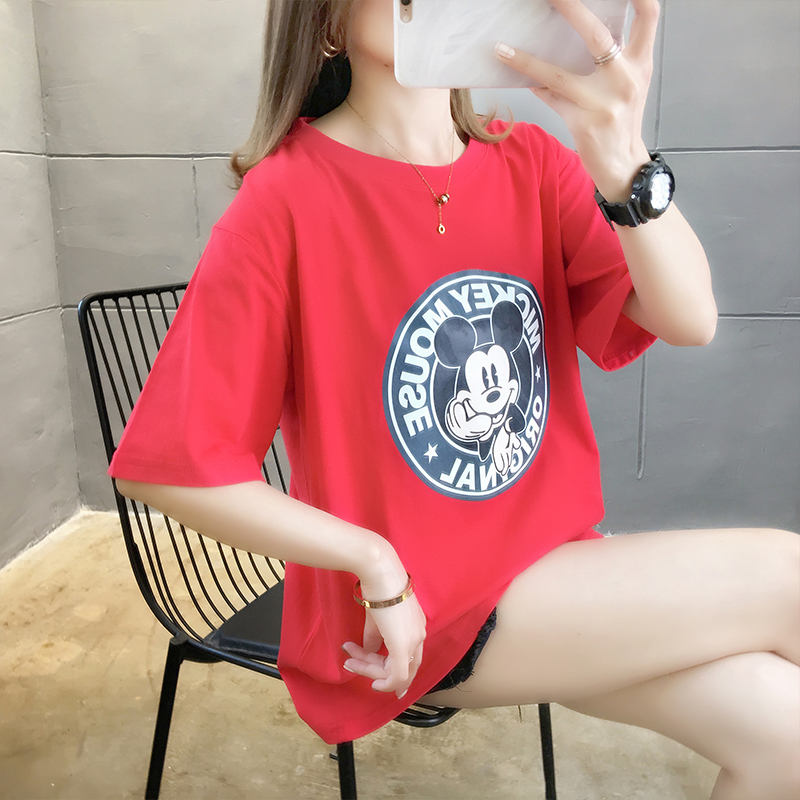 实拍纯棉米奇短袖t恤女装2020夏韩版学生百搭宽松米老鼠上衣在类目 女装/女士精品, T恤中 - 来自Buy2taobao.com提供专业的淘宝代购服务