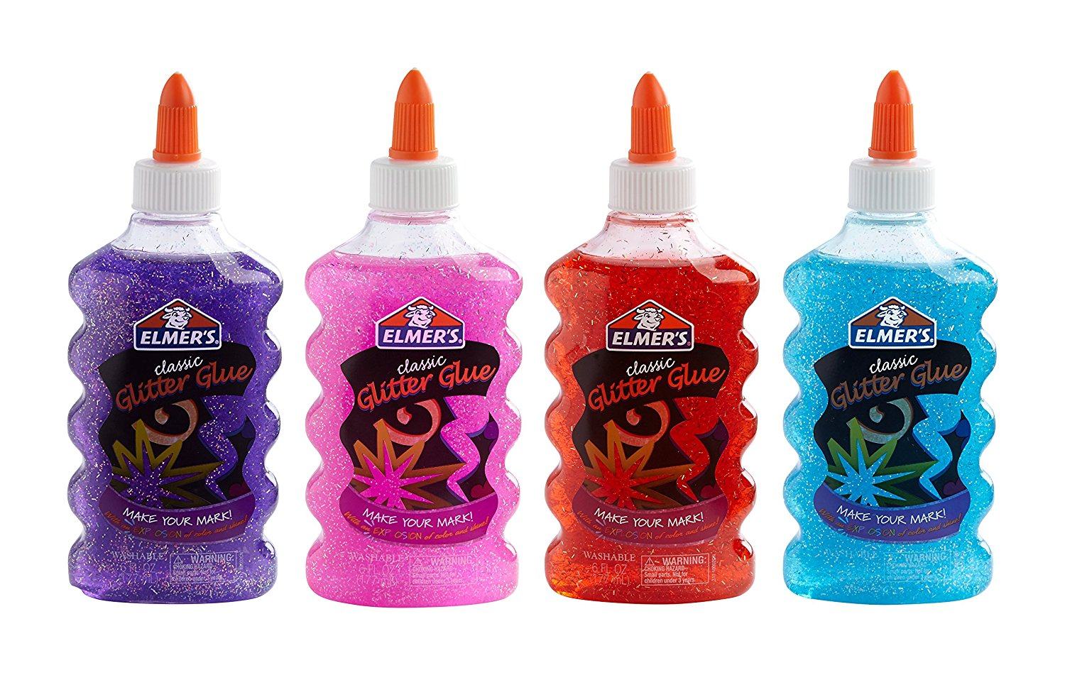 白胶大瓶 美国_美国牛头白胶elmers可水洗经典闪光胶水晶泥slime