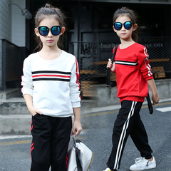 童装女童秋装套装2016新款运动韩版长袖两件套中大童潮上衣 长裤