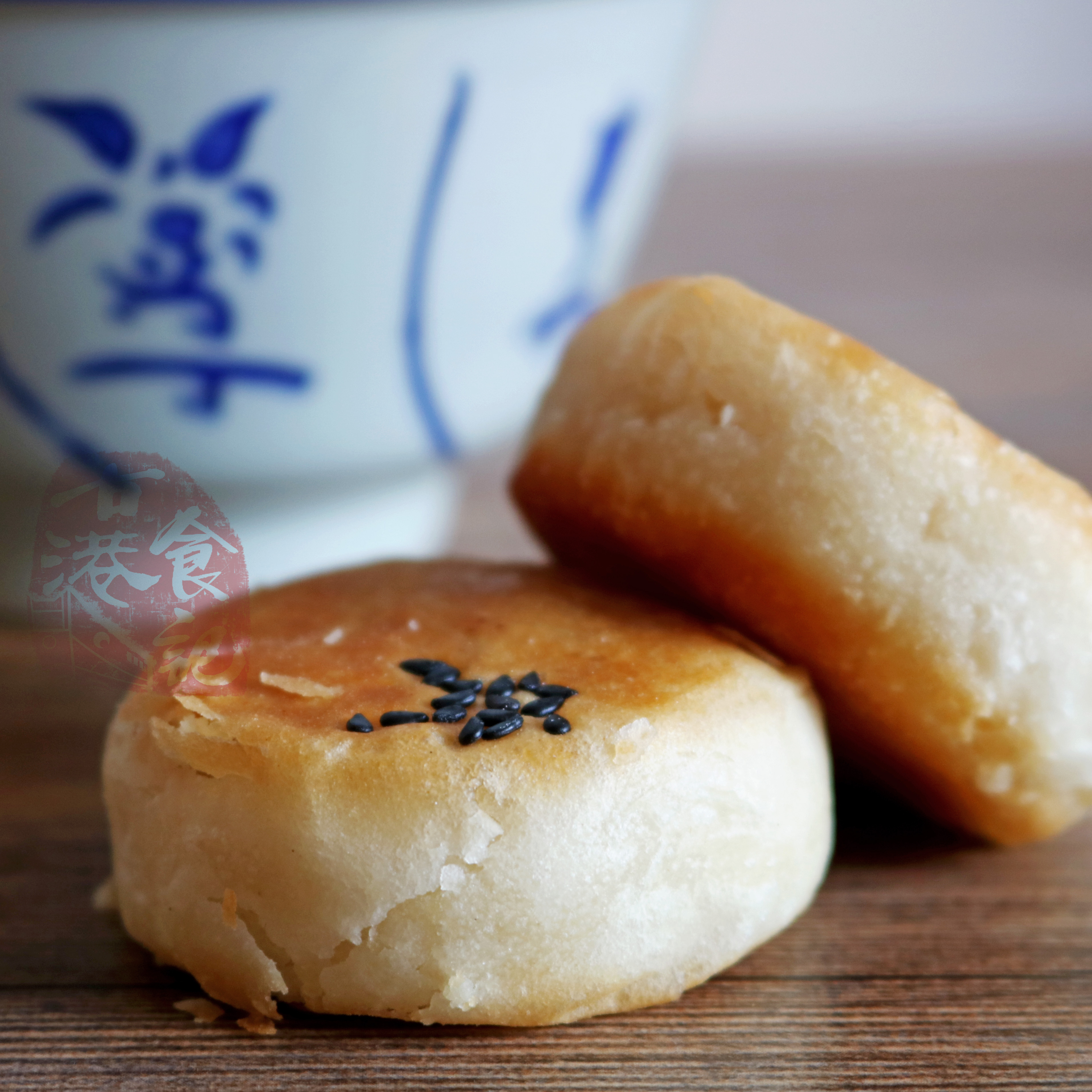 古港食记| 正宗潮汕特产手工酥皮绿豆饼特色糕点小吃素食零食500g