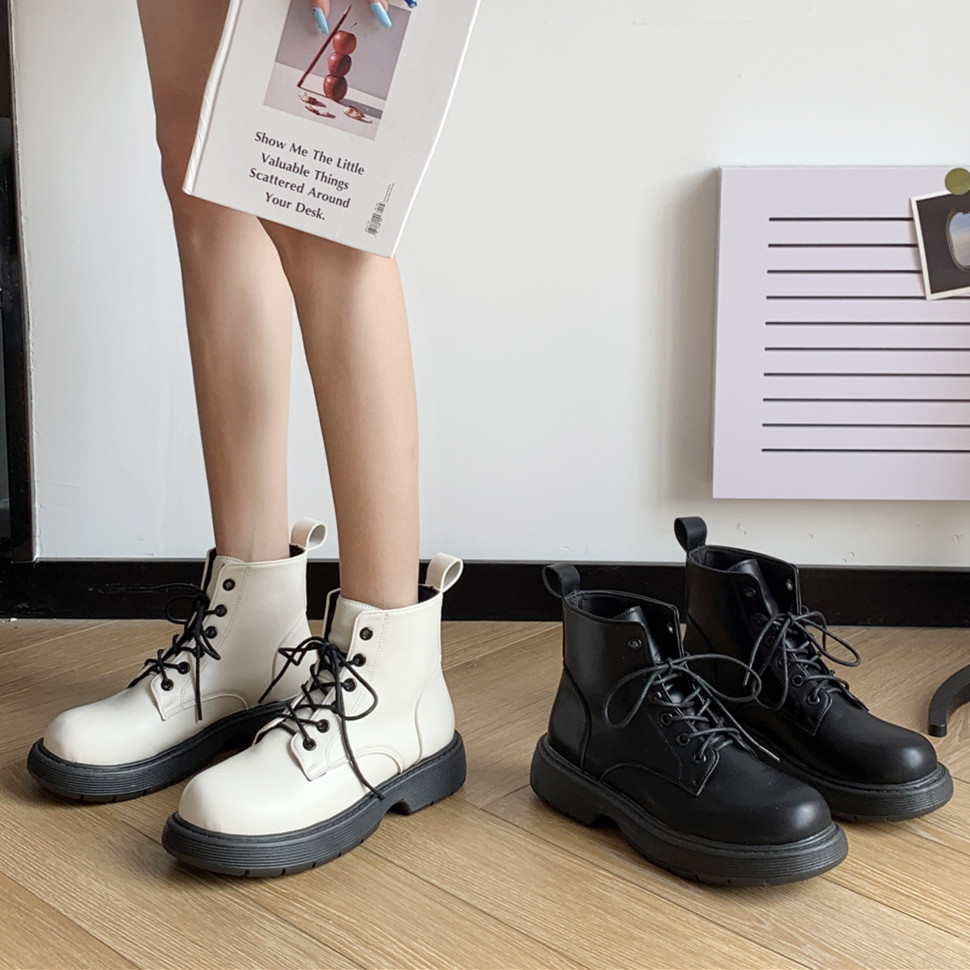 学生短靴已售185元优惠券新品淘宝￥126折后价￥65英伦风马丁靴女秋冬