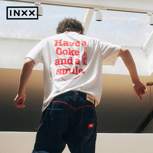 【INXX】Standby 明星同款可口可乐联名T恤男印花时尚短袖情侣装