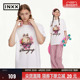 【INXX】ANGRY HUNGRY 创意小猫印花短袖情侣个性宽松T恤男女同款