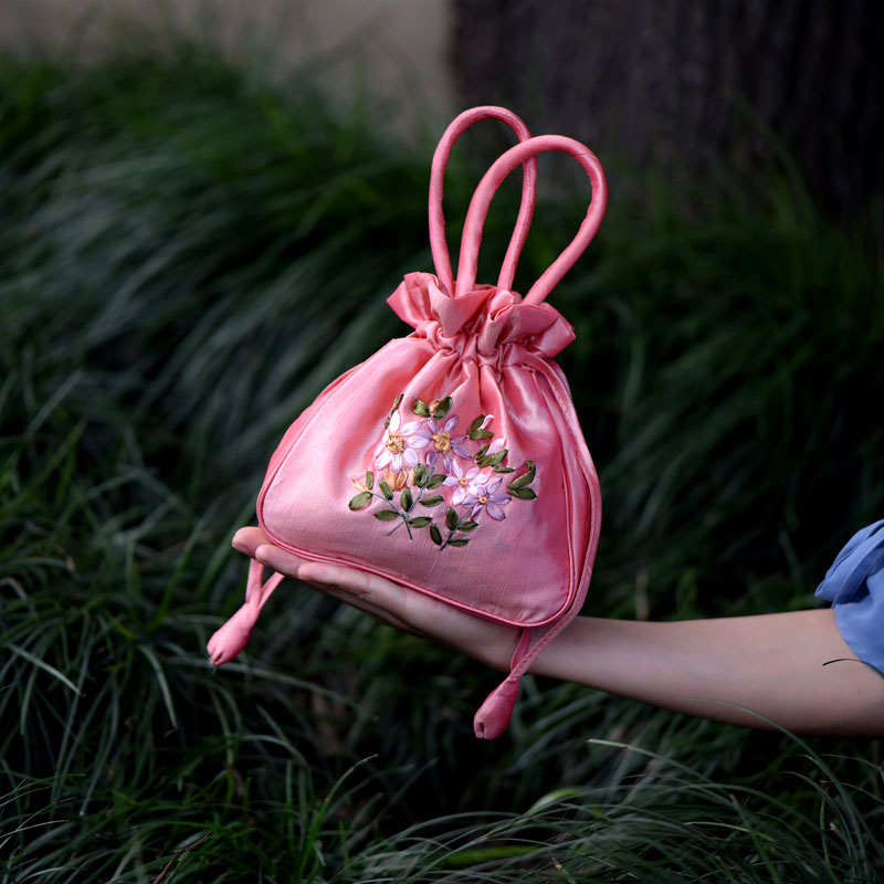 daily Hanfu Accessories Retro manual Ribbon embroidery Handbag Chinese style Take it with you Handbags Antiquity Bagin the Leather/Lady bags/Men's bag, Ms. bags category - from Buy2taobao.com to provide professional Taobao agent buy service