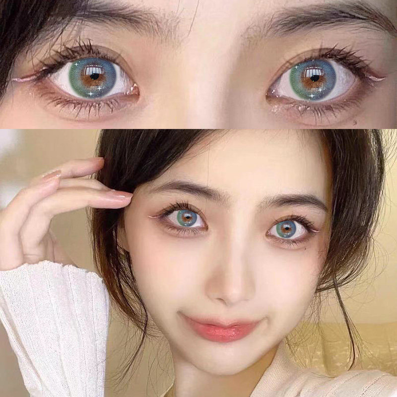 润瞳瑶光蓝色美瞳日抛混血欧美女网红同款年抛大小直径半年抛女ka