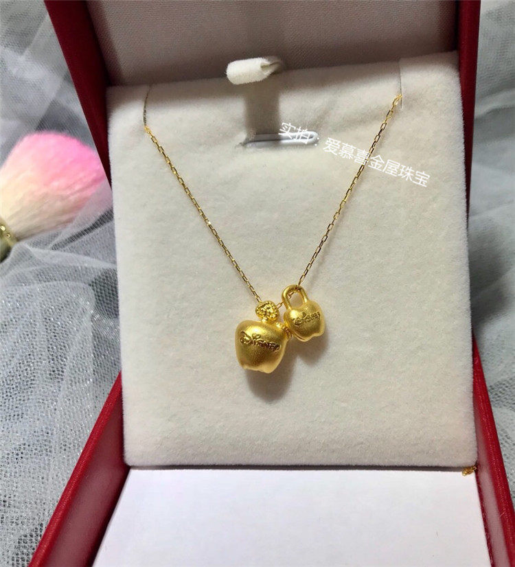 小苹果吊坠 金 迪士尼