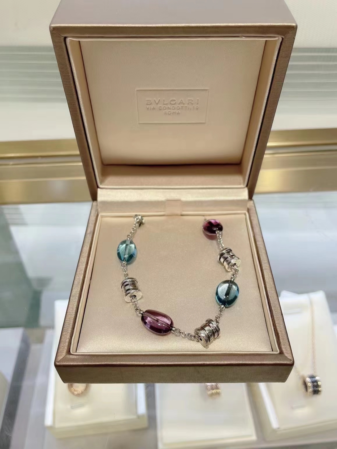 一折宝格丽手链18k玫瑰金